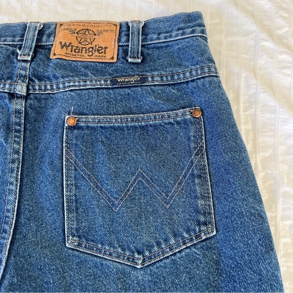 VTG 1970s Wrangler W-Pocket Straight Leg Jeans, Tagged 34x32 (Runs Small) - Picture 7 of 11